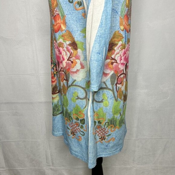 MUSHKA by SIENNA ROSE Sublimated Butterfly Bird Design 3/4 Sleeves Knit Top Sz M - Picture 7 of 10